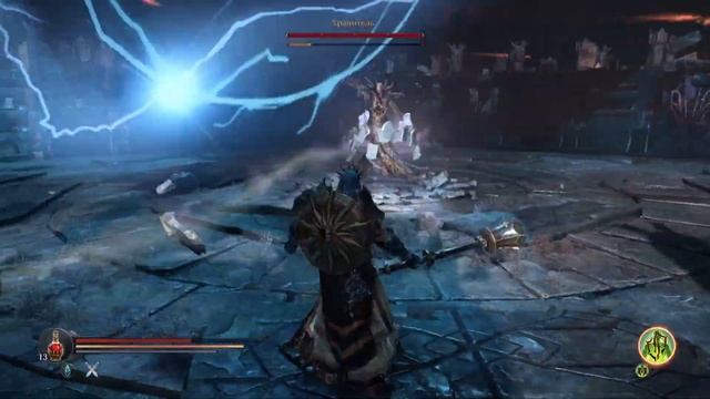 Lords Of The Fallen_как правильно биться с боссом длс лабиринта 'Хранитель' Шама