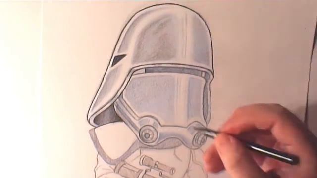 Star Wars: The Force Awakens - First Order Snowtrooper Caricature - Speed Drawing смотреть онлайн