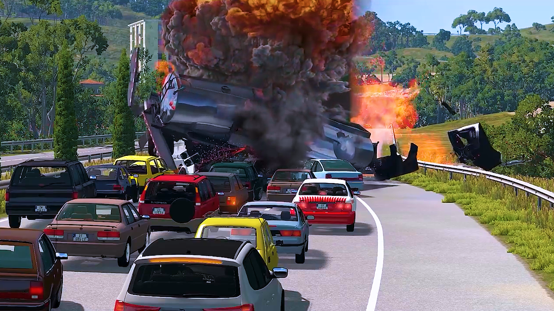 Сумасшедшая погоня - Ад на дороге - BeamNG Drive #beamng #crashtest #crash смотреть онлайн