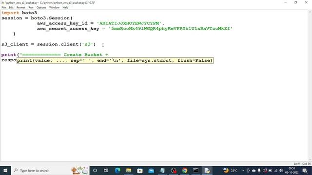 How to Create , List and Delete Bucket in AWS S3 using Python Boto 3 смотреть онлайн