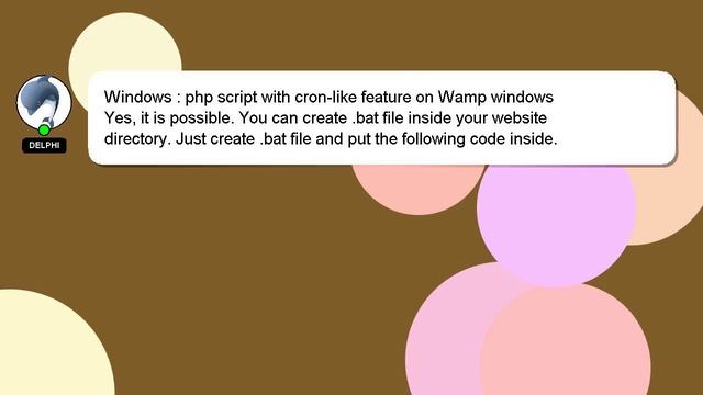 Windows : php script with cron-like feature on Wamp windows смотреть онлайн