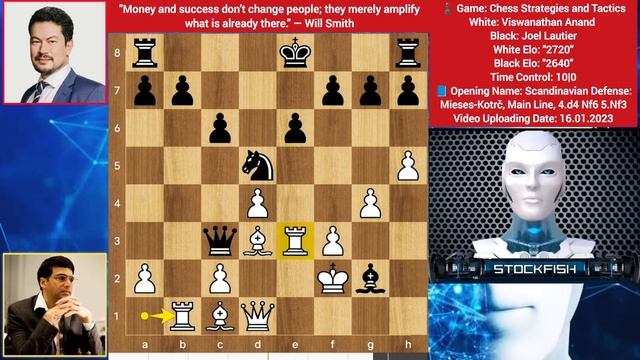Stockfish 15.1 (4K Elo) Shows Brilliant Of All Brilliant Moves | Brilliant Chess Game | Vishy Anand
