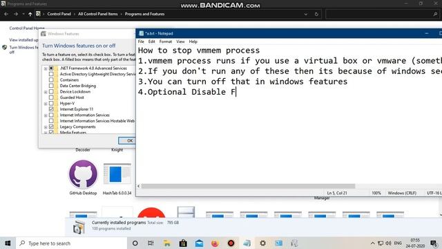 How to stop Vmmem Background Process | vmmem process high memory usage | stop vmmem process смотреть онлайн