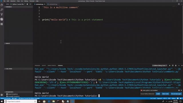 Comments - Python смотреть онлайн