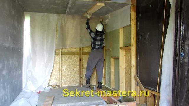 Монтаж ЦСП на потолок / Малая механизация своими руками / Котельная каркасного дома / Sekretmastera смотреть онлайн