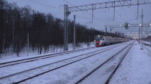 Электропоезд ЭД4М-0500 (ЦППК) скоростной пригородный поезд «РЭКС-экспресс» №7179 Крутое - Москва.
