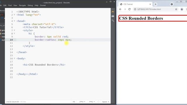 #9 CSS Border Radius | Rounded Borders | CSS Tutorial смотреть онлайн