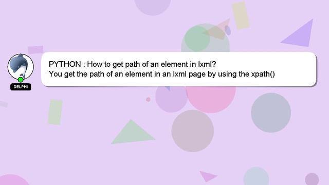 PYTHON : How to get path of an element in lxml? смотреть онлайн