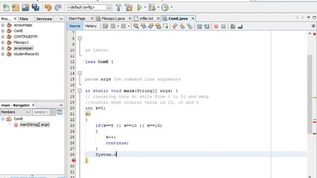 continue in do-While loop in java смотреть онлайн