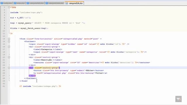 Sistema de estoque em PHP com Bootstrap Aula 5 Formulário de Editor смотреть онлайн