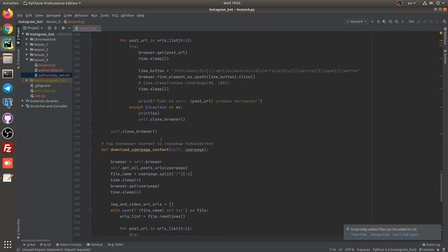 Пишем Instagram бота на Python #4 | Как скачать фото и видео из Instagram | Instagram bot смотреть онлайн