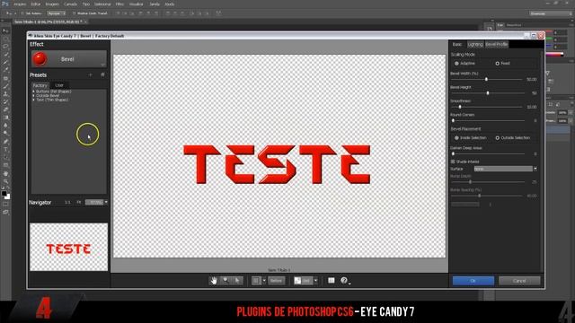Plug-ins de Photoshop CS6 - Alien Skin Eye Candy 7