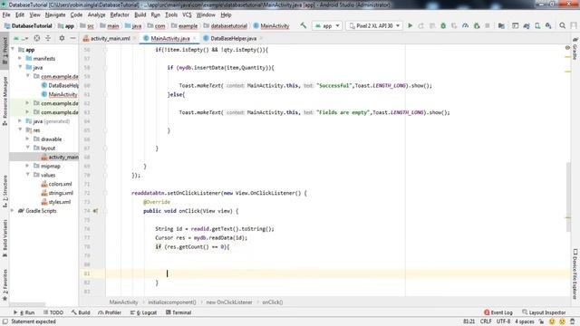 Android SQLite Database Tutorial || How to Retrieve Data from SQLite Database || Android studio ||# смотреть онлайн