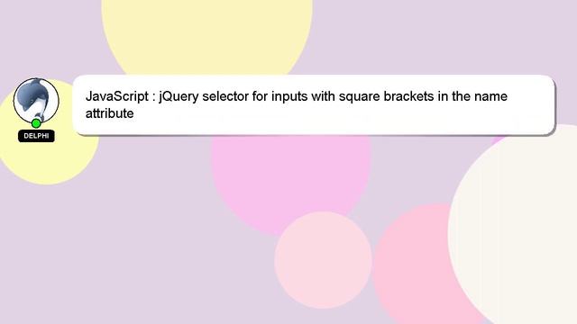 JavaScript : jQuery selector for inputs with square brackets in the name attribute смотреть онлайн