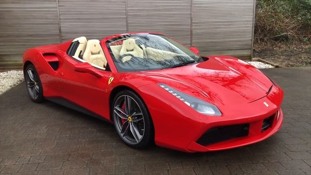 2017 Ferrari 488 Spider - Rosso Corsa - Walkaround & Interior смотреть онлайн