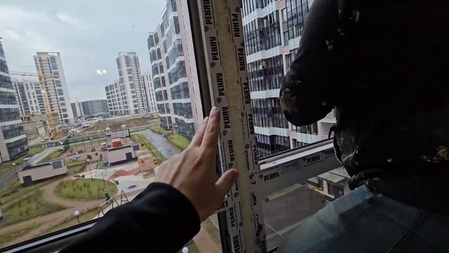 Балкон второй контур авангард. полный монтаж. СПБ Арцеуловская аллея. смотреть онлайн