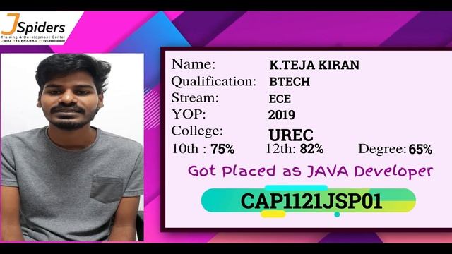 CONGRATULATIONS K.TEJA KIRAN PLACED AS JAVA DEVELOPER смотреть онлайн