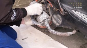 Чистка глушителя скутера