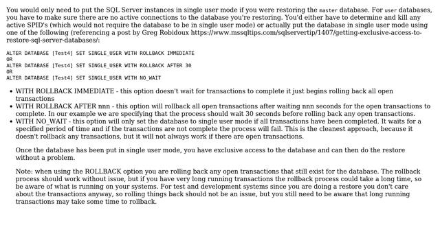 Databases: Single user mode while restoring database (2 Solutions!!) смотреть онлайн
