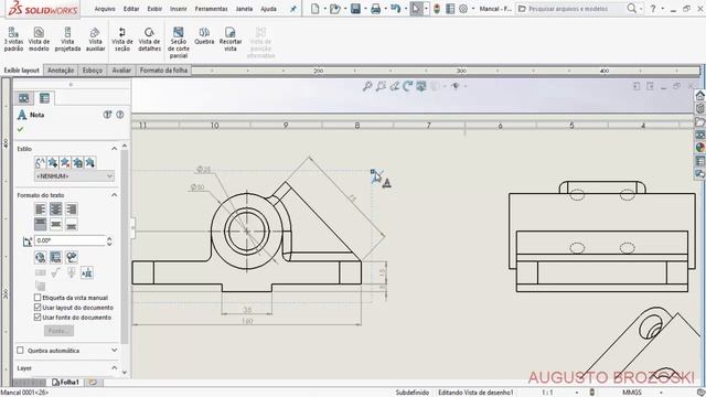 Solidworks Drawing Detail Mancal 0001