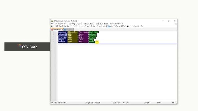 CSV File: View, Add Column Colors and Sort Data using Notepad++ смотреть онлайн