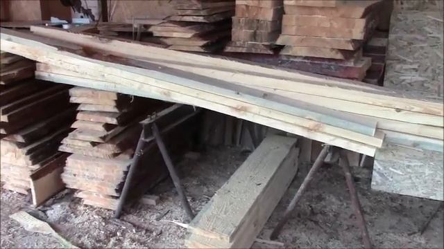 Разминка на самодельной ленточной пилораме!
