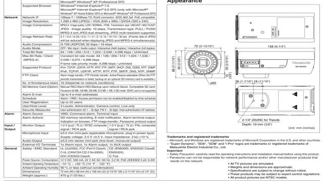 Panasonic WV-NP304 Network Camera: Videoture смотреть онлайн