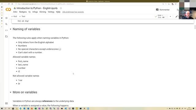 Lecture 1 - Introduction to Python - VSMN20 - 2021 смотреть онлайн