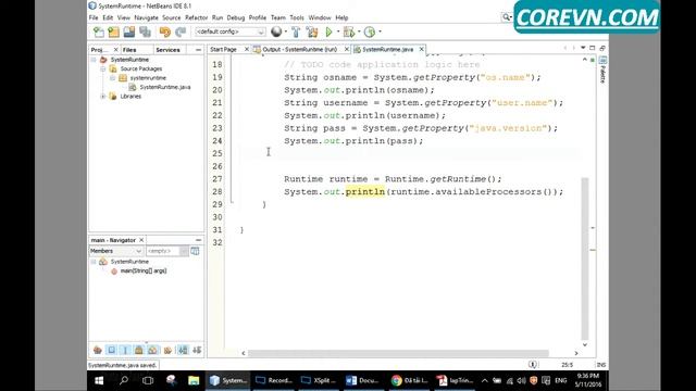2016 05 11 JAVA CORE 12 System, Runtime trong Java смотреть онлайн