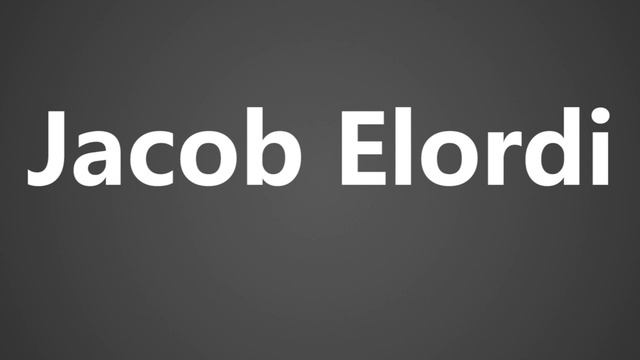 How To Pronounce Jacob Elordi смотреть онлайн