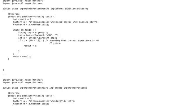 Parsing length of work experience using Composite design pattern смотреть онлайн