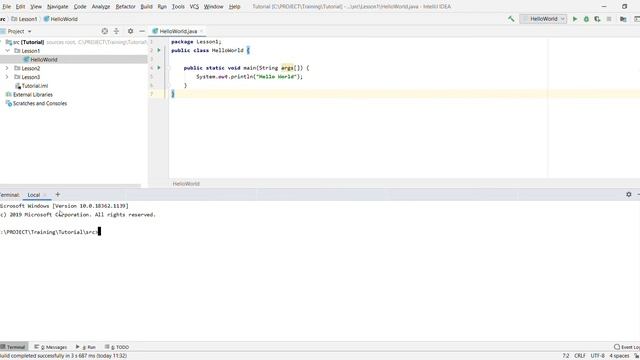 Java Training Core Java Hello World смотреть онлайн