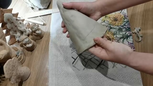 Как сделать Новогодний подсвечник из глины смотреть онлайн