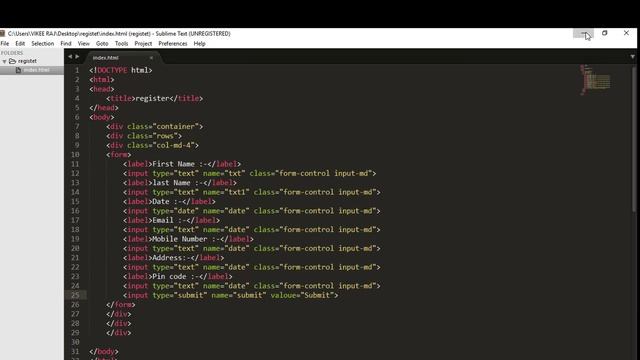 how to create registration form in bootstrap in hindi #html #bootstrap #registration смотреть онлайн