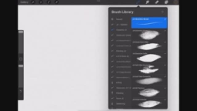 Набор кистей для гуаши Procreate. Демонстрация видео