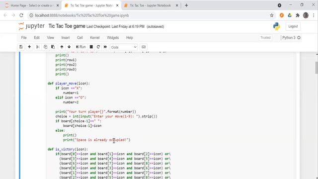 How to create TIC-TAC-TOE Game using Python | Python Project | DevIncept | смотреть онлайн