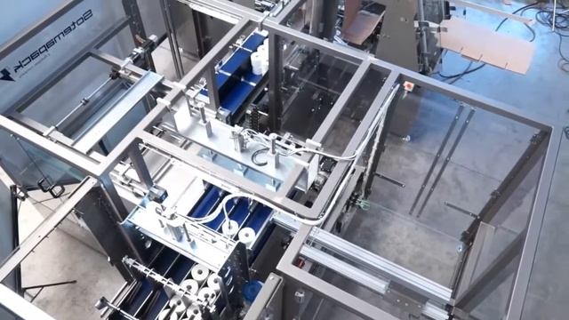 Упаковка рулонов с туалетной бумагой в картонный короб | Итальянское оборудование ROBOPAC смотреть онлайн