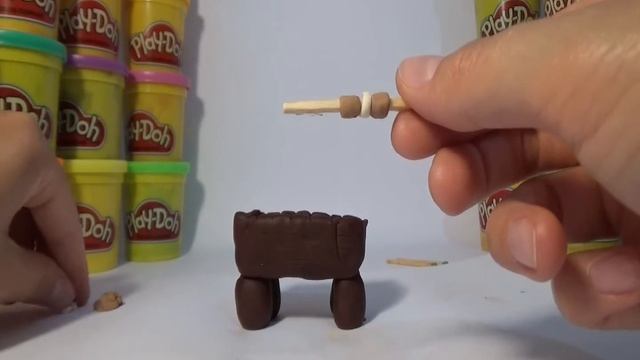 Как слепить из пластилина Плей До мангал. How To Make A Brazier Of Play-Doh (clay).