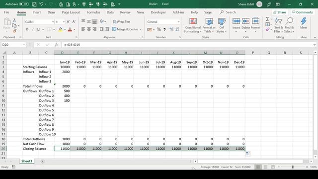 CASH FLOW SPREADSHEET - Create it in 7 minutes [Excel Template] смотреть онлайн