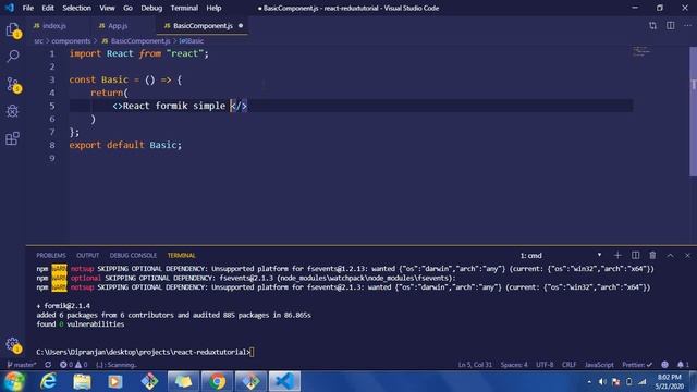 Part1: How to set up react Formik in react application смотреть онлайн