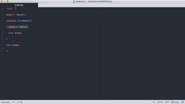 PHP Tutorial 17 - Variable Scope смотреть онлайн