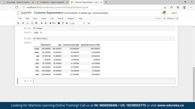 Customer Segmentation Tutorial | Python Projects | K-Means Algorithm | Python Training | Edureka смотреть онлайн