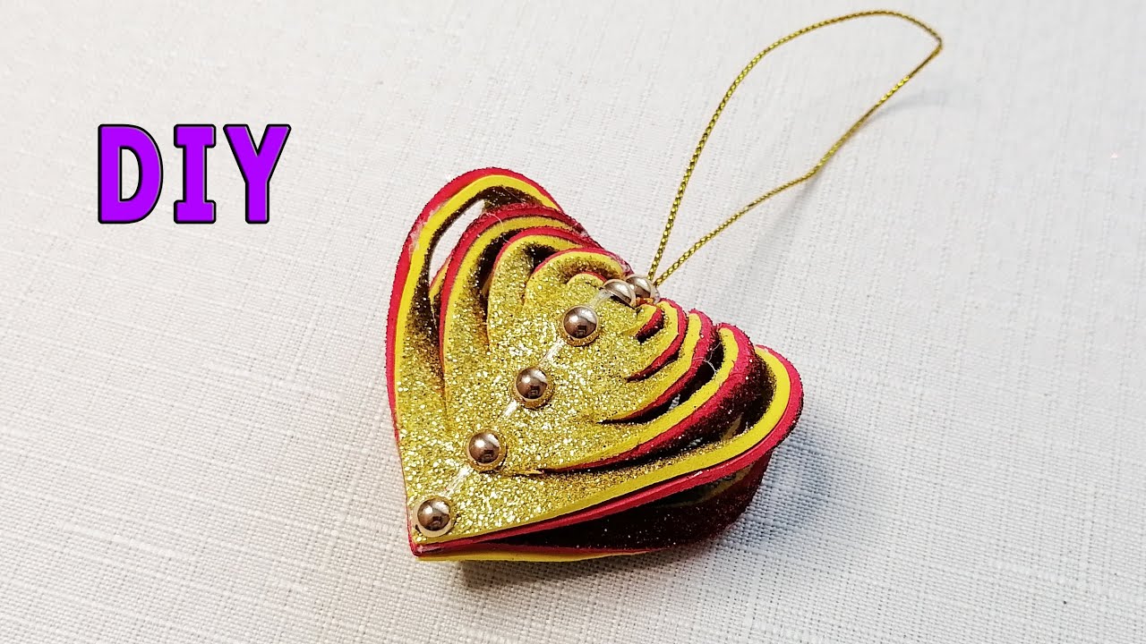 Как Сделать СЕРДЕЧКО своими руками из Фоамирана Подарок на 14 февраля на 8 марта Украшение для дома смотреть онлайн