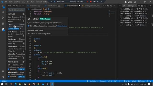 Formatting Failed | CompilerPath error | VS code Error Fixed#C/C++ update#Error_Fixed#VScode смотреть онлайн