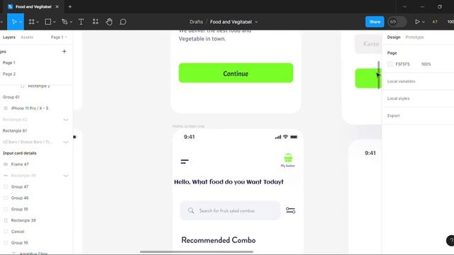 Figma Delivery App for Vegetable store смотреть онлайн