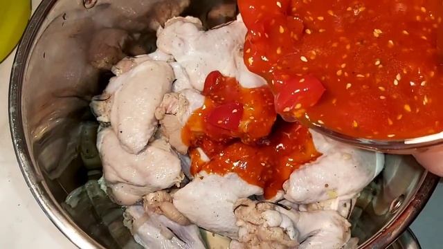 Шашлык из куриных крылышек .Простое и вкусное вариант приготовления. смотреть онлайн