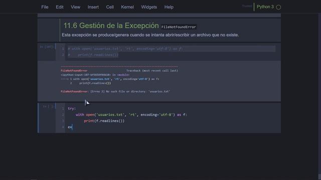 Pandas Taller: 180 Gestión del Tipo de Error FileNotFoundError - El Archivo Especificado No Existe смотреть онлайн