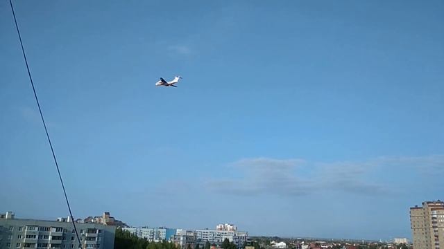 Пожарный Ил-76ТДП кружит над Тольятти (снова лес горит - все лето жара) 25 августа 2021 смотреть онлайн
