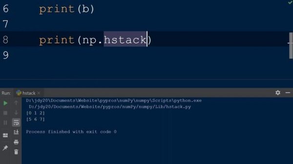 Python NumPy | Hstack