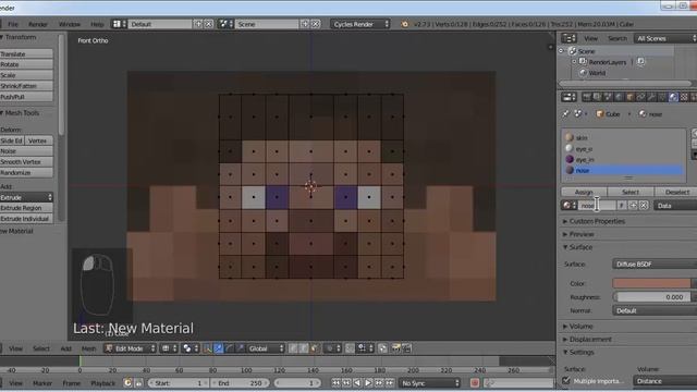 Minecraft Character 3D Modeling (Head) - Blender Tutorial смотреть онлайн